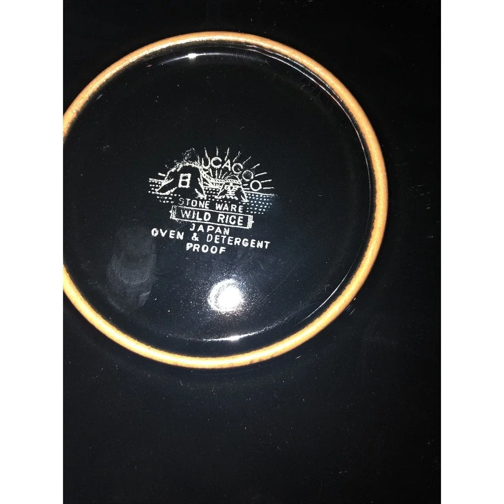 Ucagco Platter Stoneware Wild Rice Design  Made In Japan  12